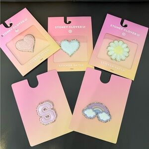 Stoney Clover Lane Pink and White Sticker Patches
